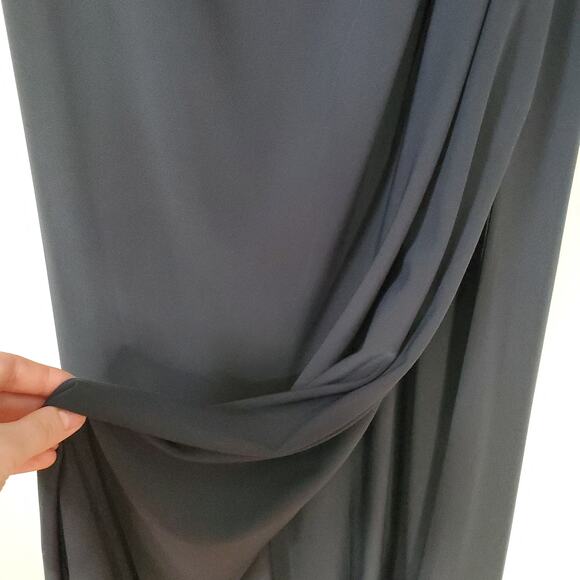 Lauren Ralph Lauren Long Sleeve Gown Evening Formal Dress Navy Blue Size US 8 - Picture 10 of 12